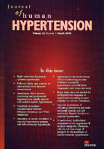 Journal of Human Hypertension cover